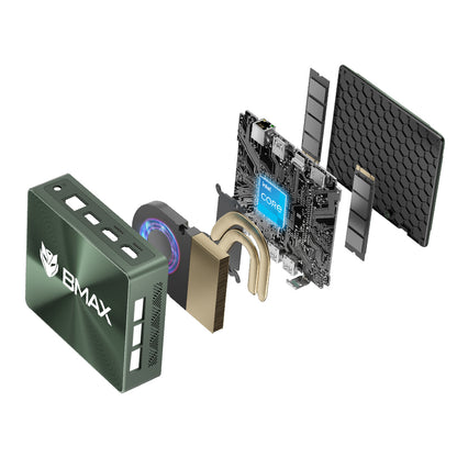 Bmax Mini PC B6 Power, Intel Core i7-1060NG7 16 GB LPDDR4 1 TB SSD Windows 11, 5G WLAN
